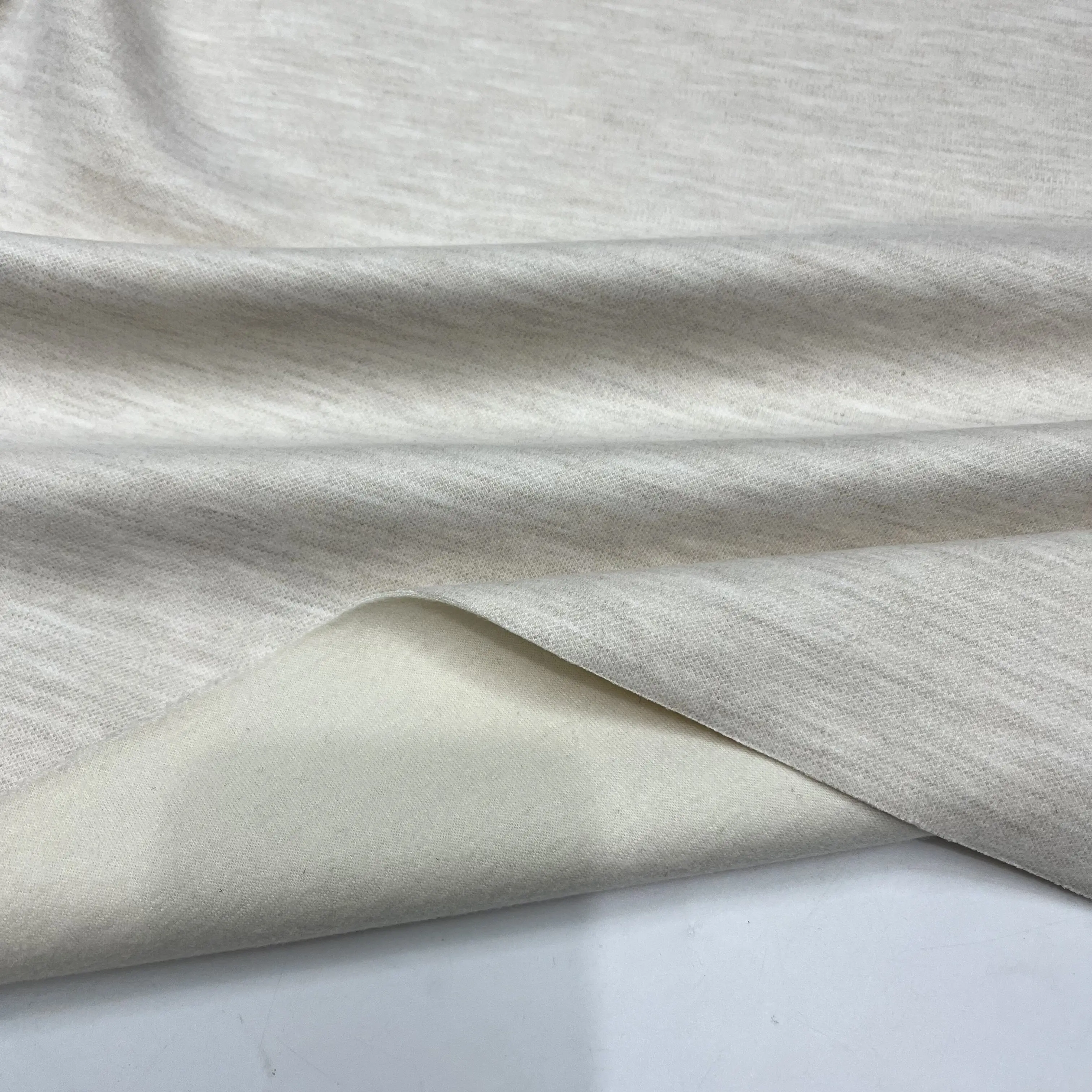 Autumn and Winter Acetate Wool Composite Fabric down Yarn Bottom Anti-Wrinkle Warm Thickened Pants Coat Clothing Fabric