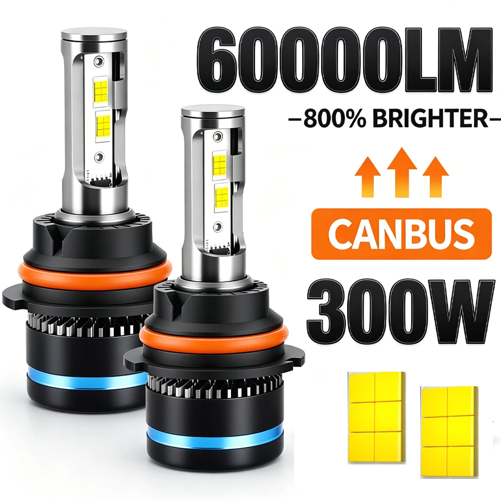 H7 H13 LED 300W 60000LM Car Headlight Bulbs Canbus CSP H1 H4 H11 H8 H9 9005 HB3 9006 HB4 9007 HB5 Fog Lights 6500K White 12V 24V