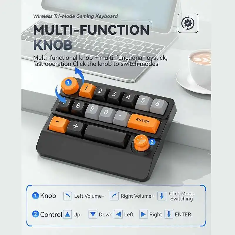Tri Mode Examination Wired Mechanical Keyboard Full Key Hot Plug Key Wire Separation Design Macro Programming Game Keyboard