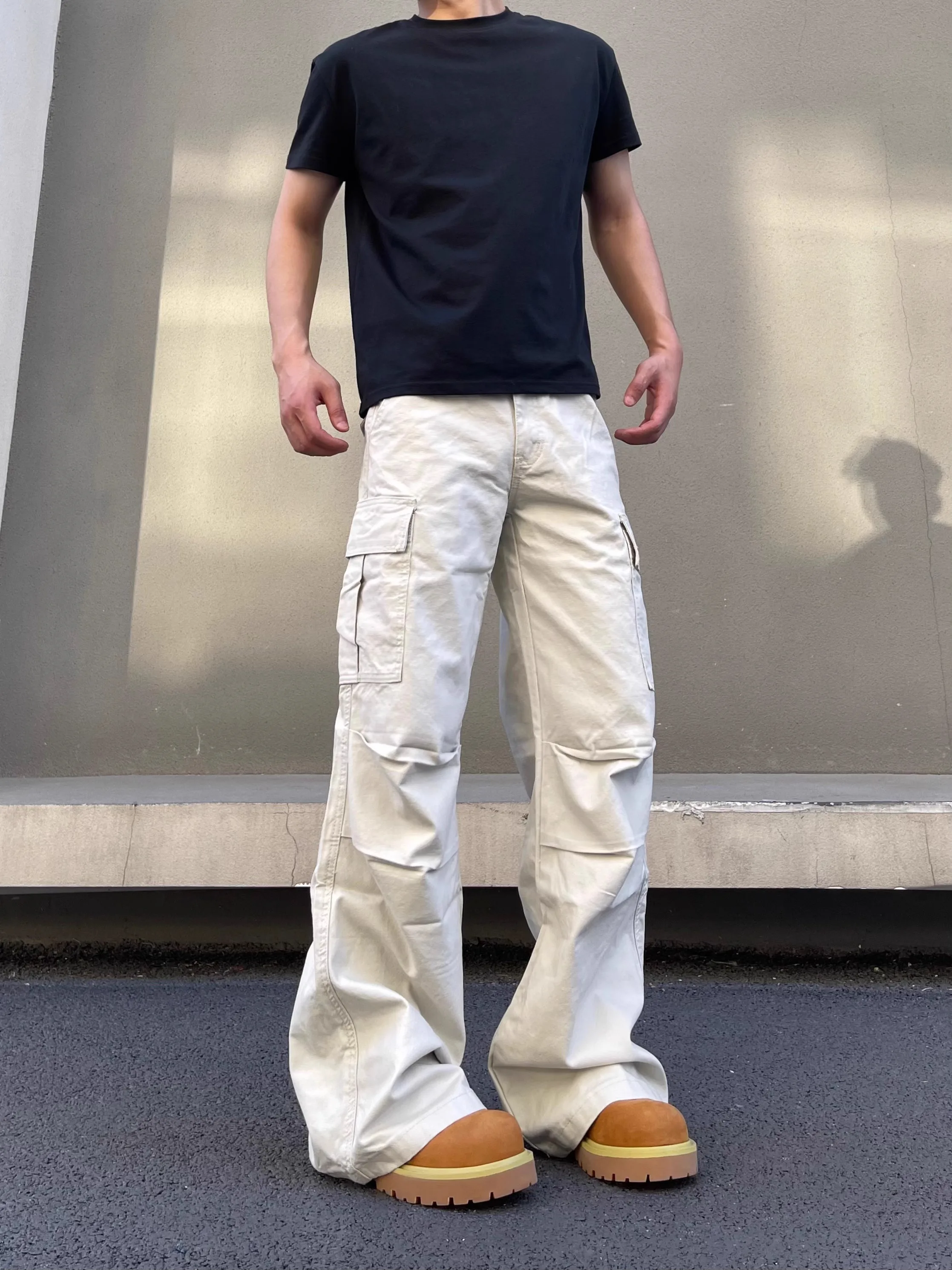 

Американские ретро-брюки с множеством карманов, свободные повседневные брюки с широкими штанинами для мужчин и женщин, уличные брюки в стиле High Street, длинные брюки для пар