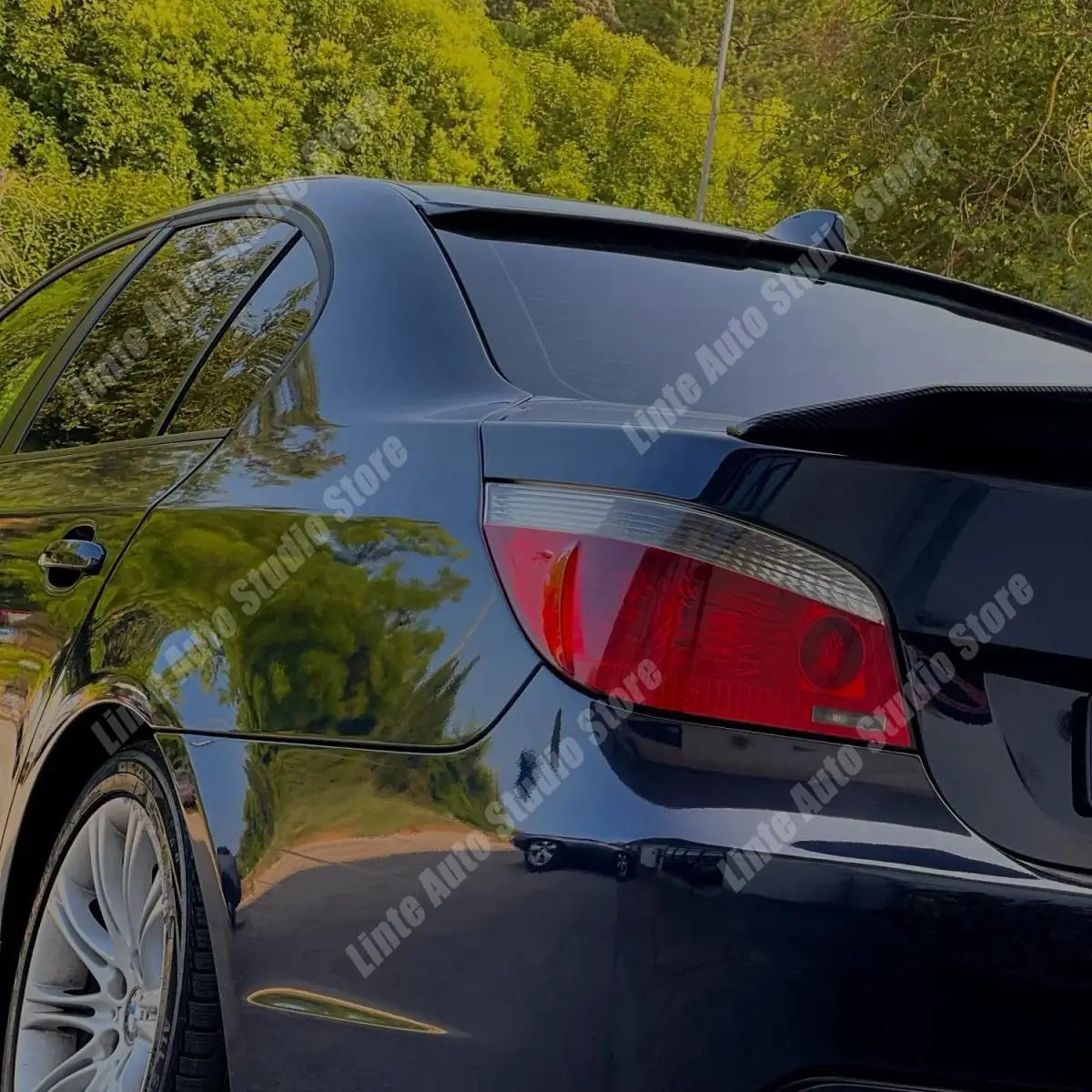 

For BMW 5 Series E60 2004-2010 PSM Style Rear Spoiler Trunk Lid Tail Wing Black Trim Car Exterior Accessories Body KitsTuning