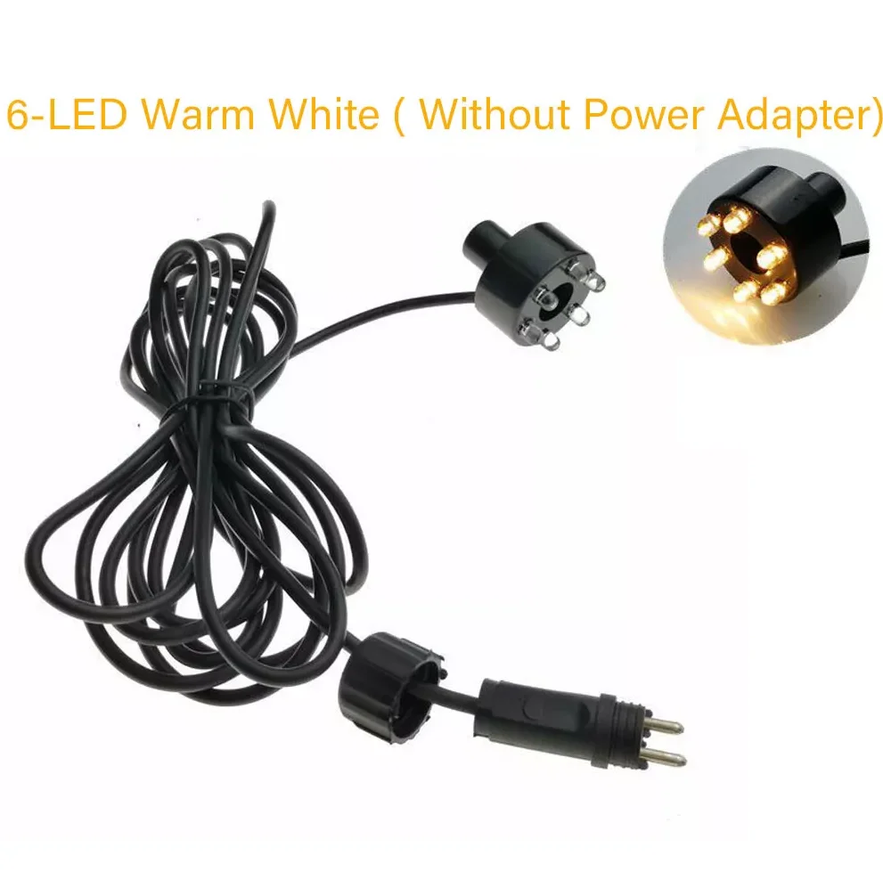 1/2/4pcs Underwater 6-LED Light Ring For Fountain Pond Garden No AC Adapter