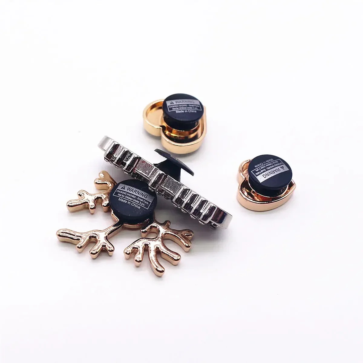 1 Pcs Luxury Gold Metal Shoe Charms Accessories Rivet Fine Color Bling Rhinestone Designer Sandal Decarations for Girl Gifts