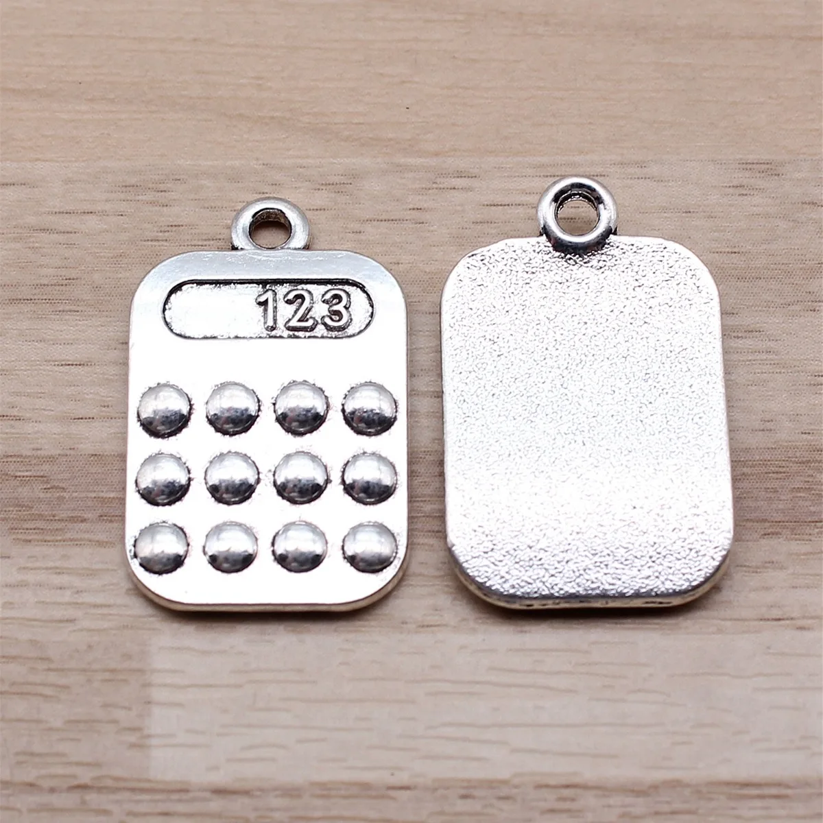 IFOCUS 5pcs/Lot Calculator Charms For DIY Jewelry Making Zinc Alloy 24x15mm/0.94x0.59inch