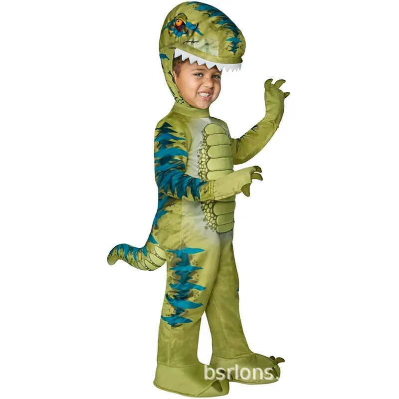 

Halloween Kids Dinosaur Cosplay Costume Children's Tyrannosaurus Rex Cosplay Jumpsuit Stage Dinosaur Performance Costumes