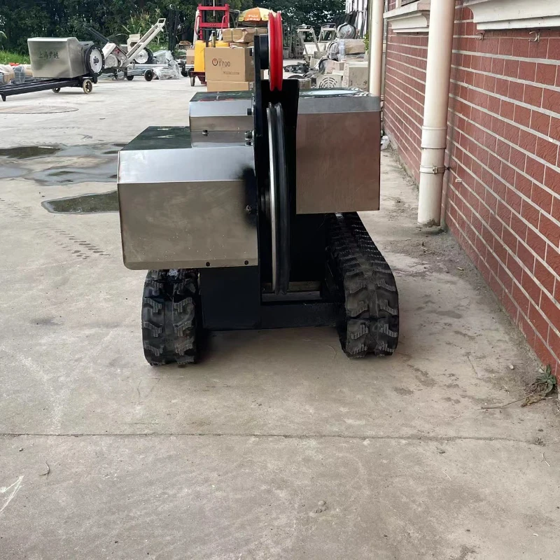 22 Kw 30kw 37kw Rubber Track Diamond Electric Wire Sawing Concrete Stone Granite Rock Quarry Wire Saw Machine