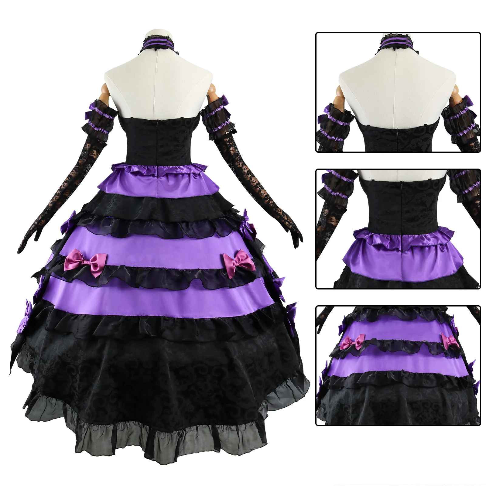 Sangrenta Queen Mary Cosplay Fantasias, Vestido Lolita, Fantasia de Halloween, Anime Uniforme, Battle Royale Jogo