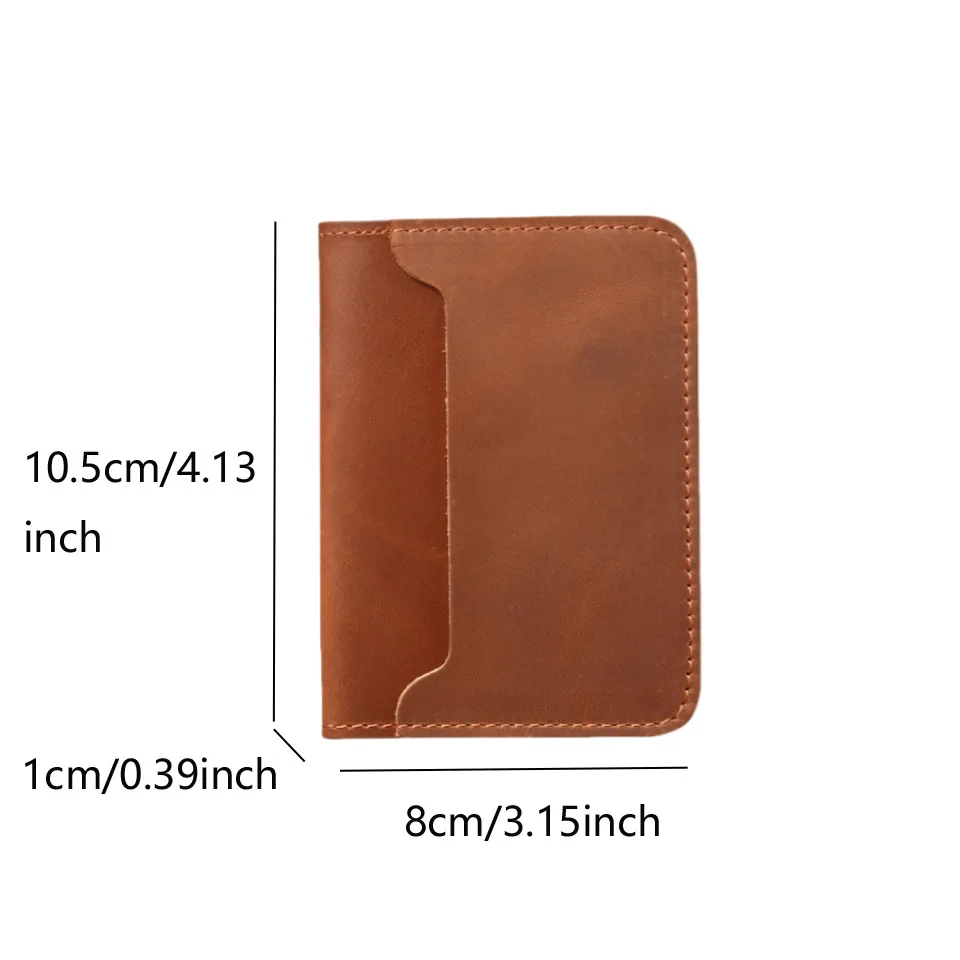 Vintege Genuine Leather Men's Small Wallet Short Minimalist Wallet Fashionable Ultra-Thin Credit Card Bag Coin Wallet ﻿