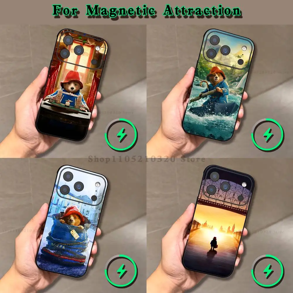 

P-Paddingtons B-Bears Cute Phone Case For iPhone 17,16,15,14,13,12,11,Pro,Max,Plus,E,Air,Mini Magnetic Magsafe Frosted