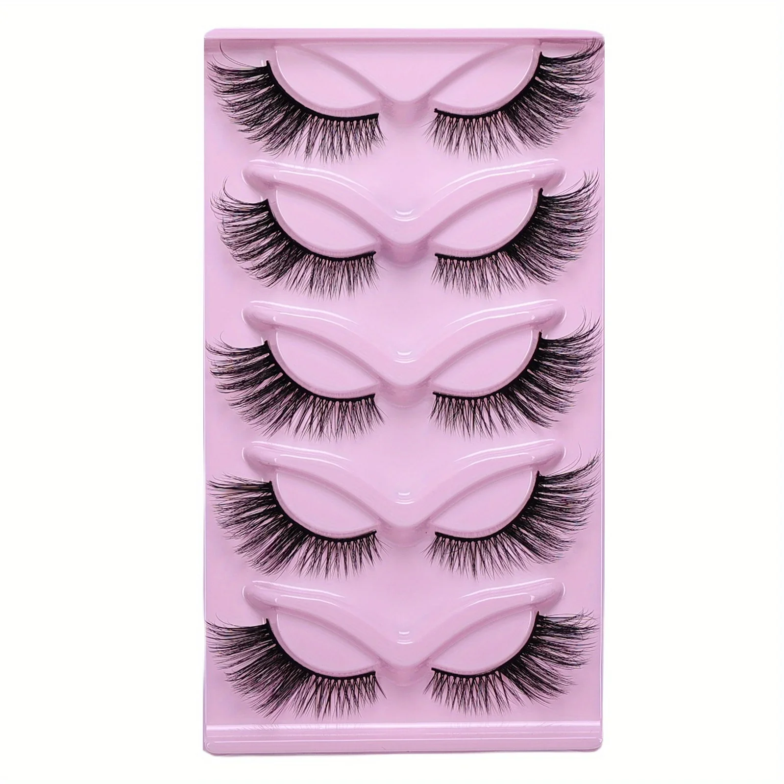 45Pairs/9Pack False Lashes 18mm Cat Eye Natural Look False Eyelashes Strip Lashes for use at home