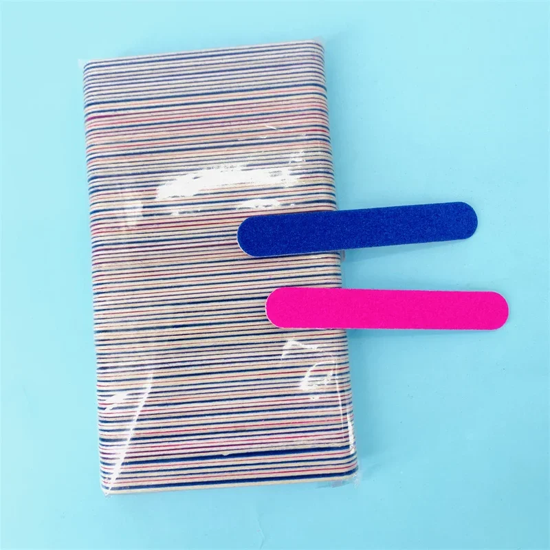 100 Pcs Nail Files Sandpaper Buffers Grit 180/240 Disposable Cuticle Remover Callus Polish Pack