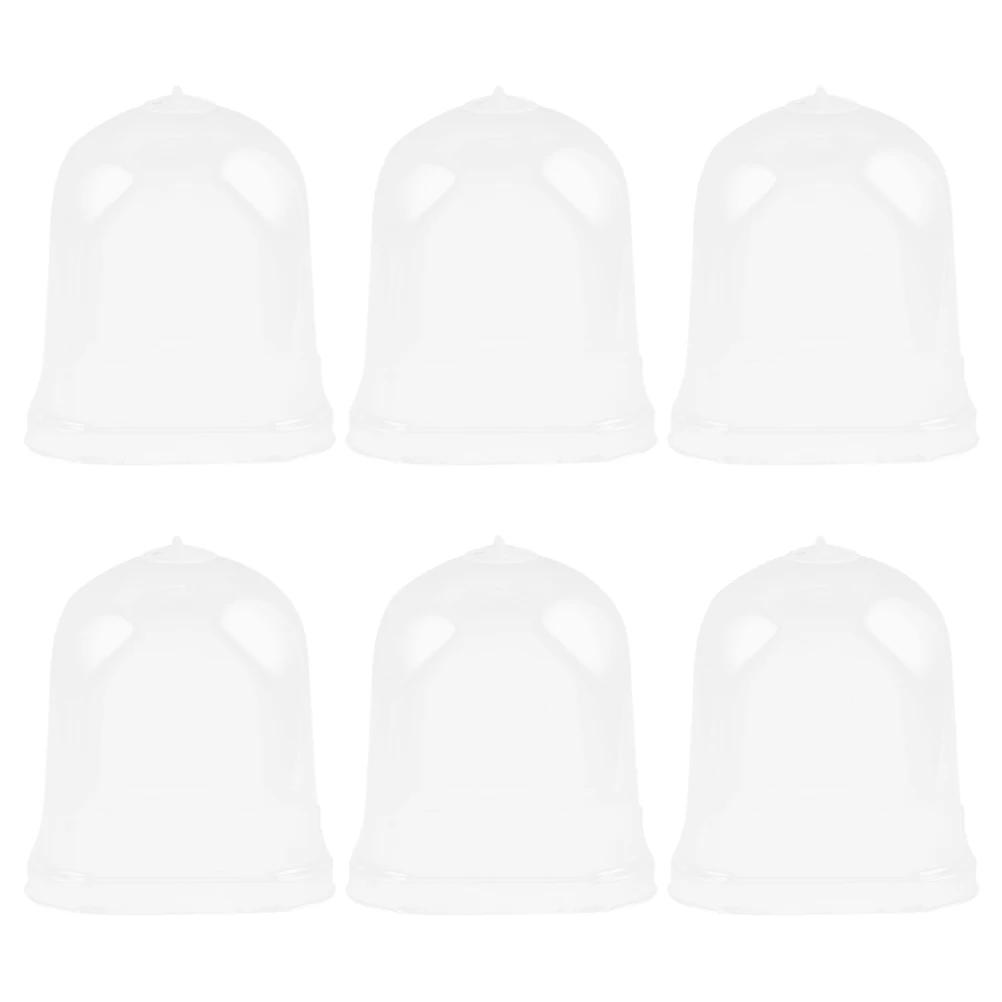 

6 Pcs Flower Pot Seedling Cover Clear Plant Protector Protective Case Dome Covers