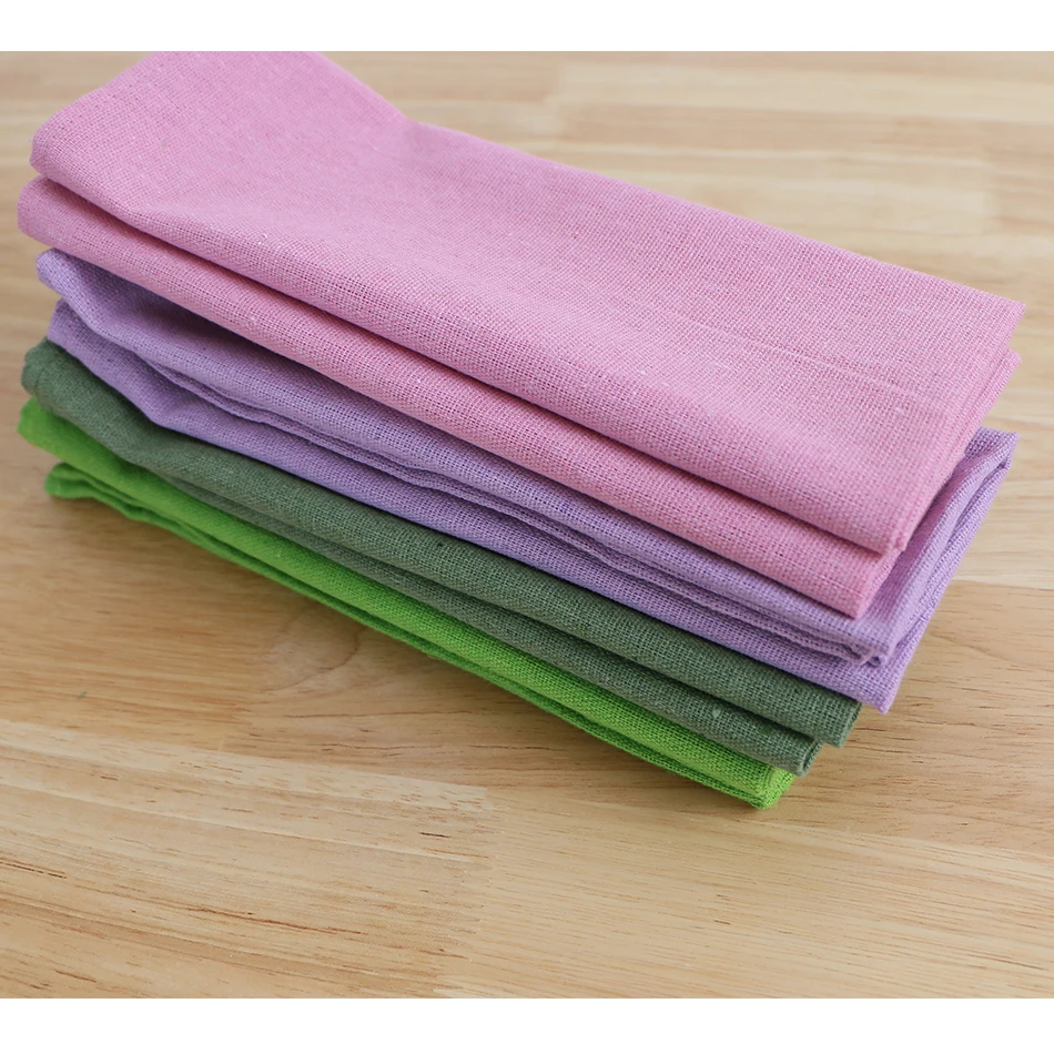 

50PCS Poly Cotton Fabric Napkins,Washable and Reusable Placemat,Durable Colorful Cloth,for Kitchen Dining Wedding Decoration