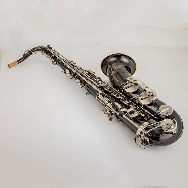 New Musical Instruments T-WO37 Tenor Saxophone Bb Tone Black Nickel Silver Key Sax With Case Mouthpiece Gloves