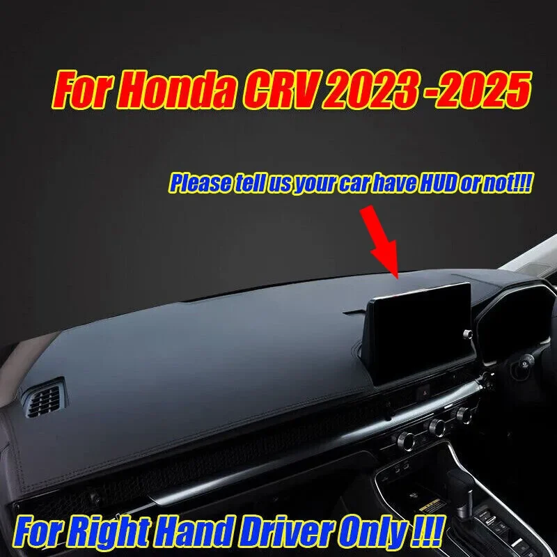 RHD Leather Dashboard Cover Dash Protector Pad Mat For Honda CRV CR-V 2023-2025