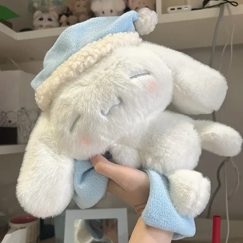 

20cm Sleeping Cinnamoroll Plush Doll Toy Cute Puppy Children Soothing Sleep Companion Doll Body Pillow Room Sofa Decoration Gift