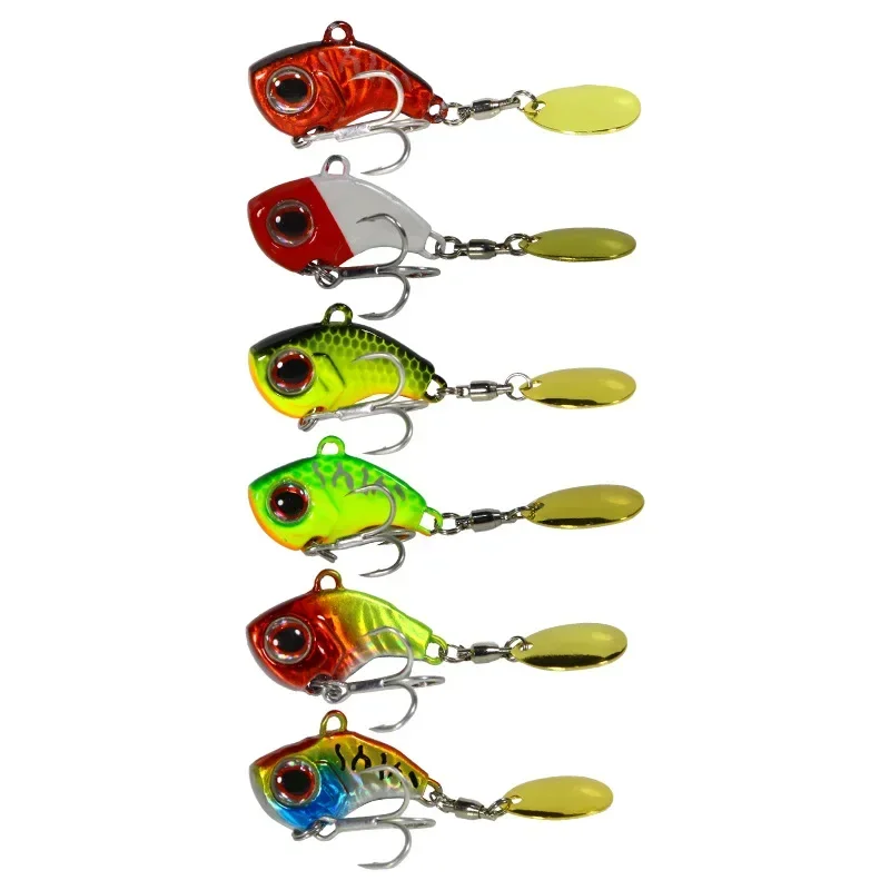 

1pcs Metal Vib Rotating Spoon Wobbles Vibration Fishing Lures for Pike Bass Winter Jigs Spinner Hard Baits Pesca Fishing Tackle