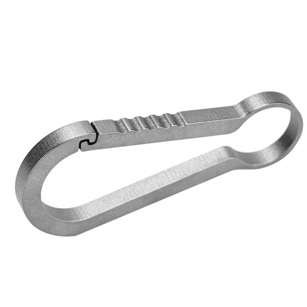 Durable Titanium Alloy Carabiner Keychain Heavy Duty Multifunctional Locking Buckle Key Organizer Outdoor Sports