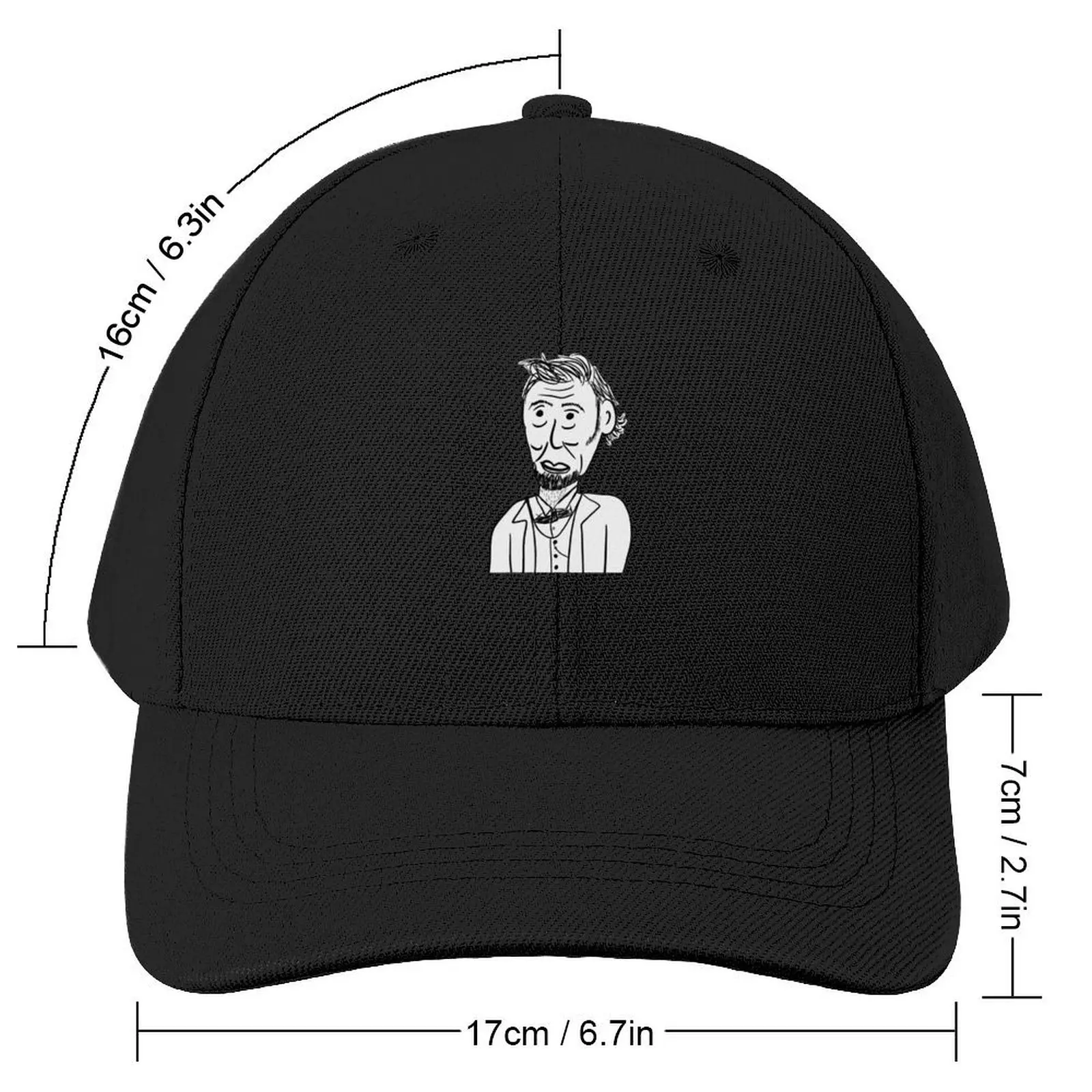 Poorly Drawn Abraham Lincoln Baseball Cap Hat Baseball Cap Fashion Beach Men's Hats Women's