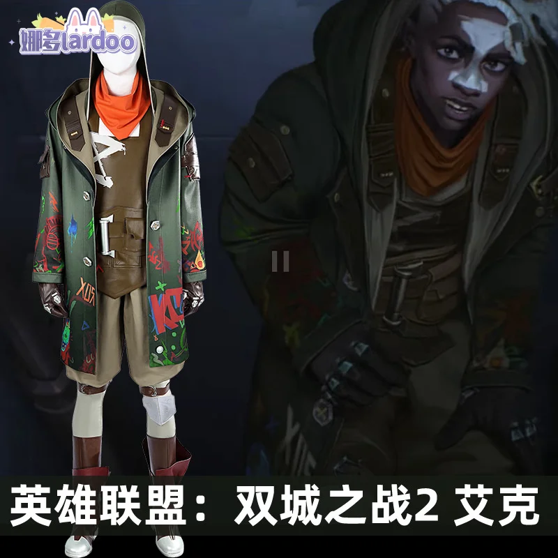 LoL Arcane：League of Legends2 Ekko Cosplay Costume Game Party Uniform Hallowen Carnival Role Clothes Clothing Lardoo