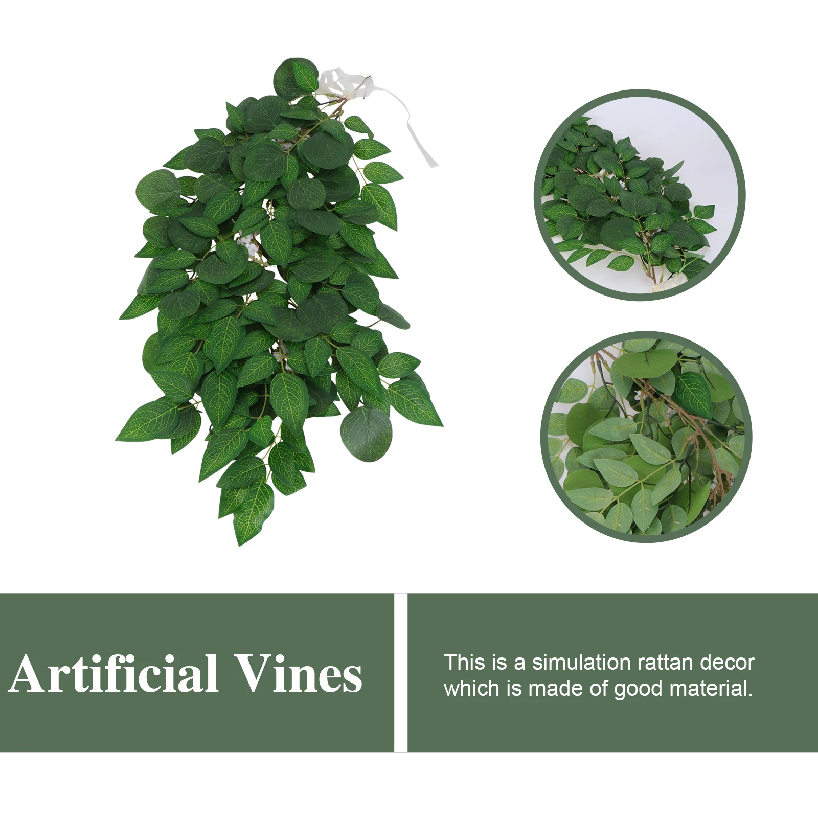 

Simulation Rattan Decor Artificial Vines Hanging Rattan Wedding Decor Bright Color Lifelike Home Celebration Decorations