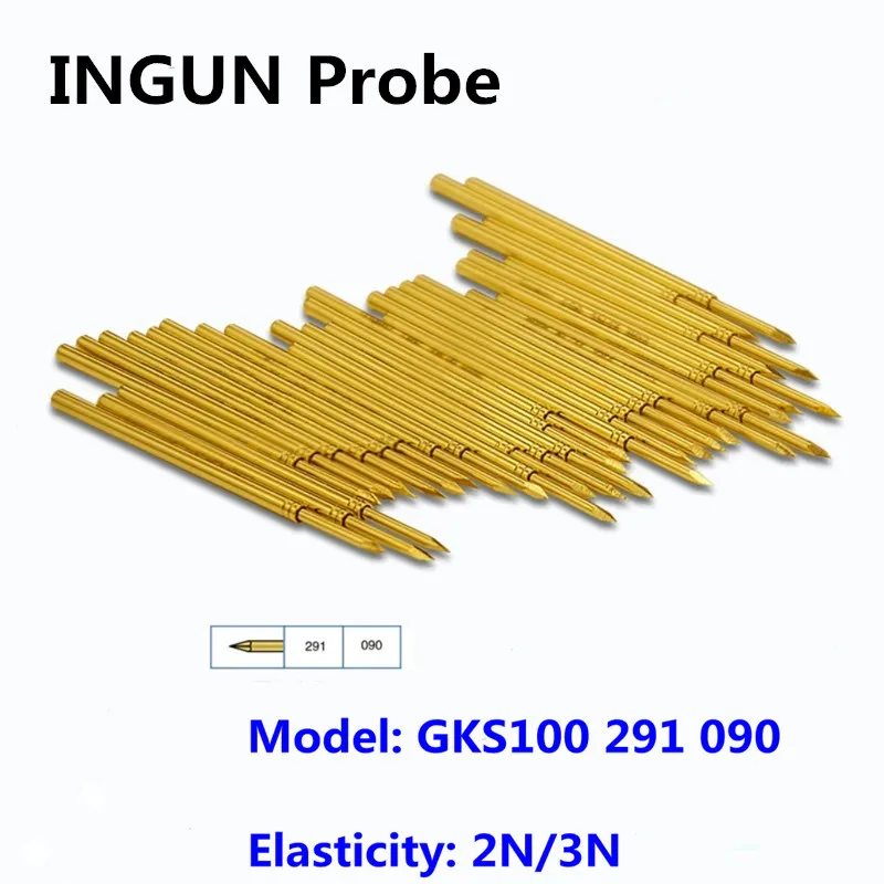 100PCS INGUN Probe GKS100 291 090 A2000/A3000 Three Sided Pointed 1.36mm Spring Test Pin ICT Top Needle