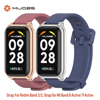 Strap for Mi Band 9 Active Wristband for Xiaomi Mi Band 8 Active Silicone Watchband For Redmi Band 2 3 Accessories Sports Style