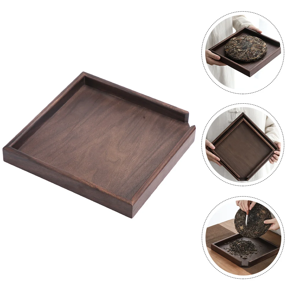 

Деревянный поднос для чая, маленькая легкая бытовая сервировочная тарелка для дома, кухни, чайная комната, декоративная чайная доска, винтажный поднос для кофе