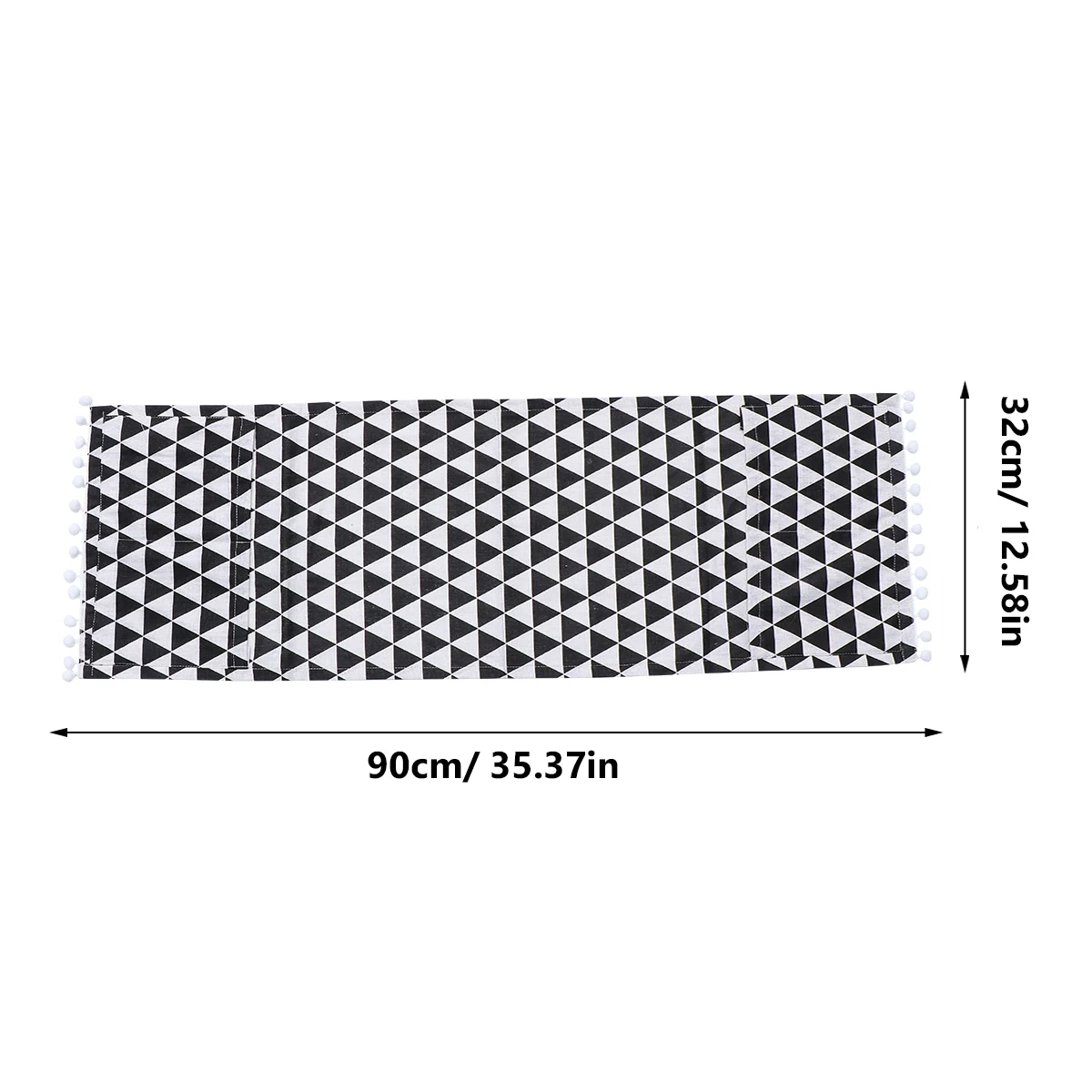 القطن الكتان غطاء فرن الميكروويف العالمي 30x90 سنتيمتر مثلث أسود الغطاء الواقي فرن محمصة اللاحم ديكور المطبخ #1