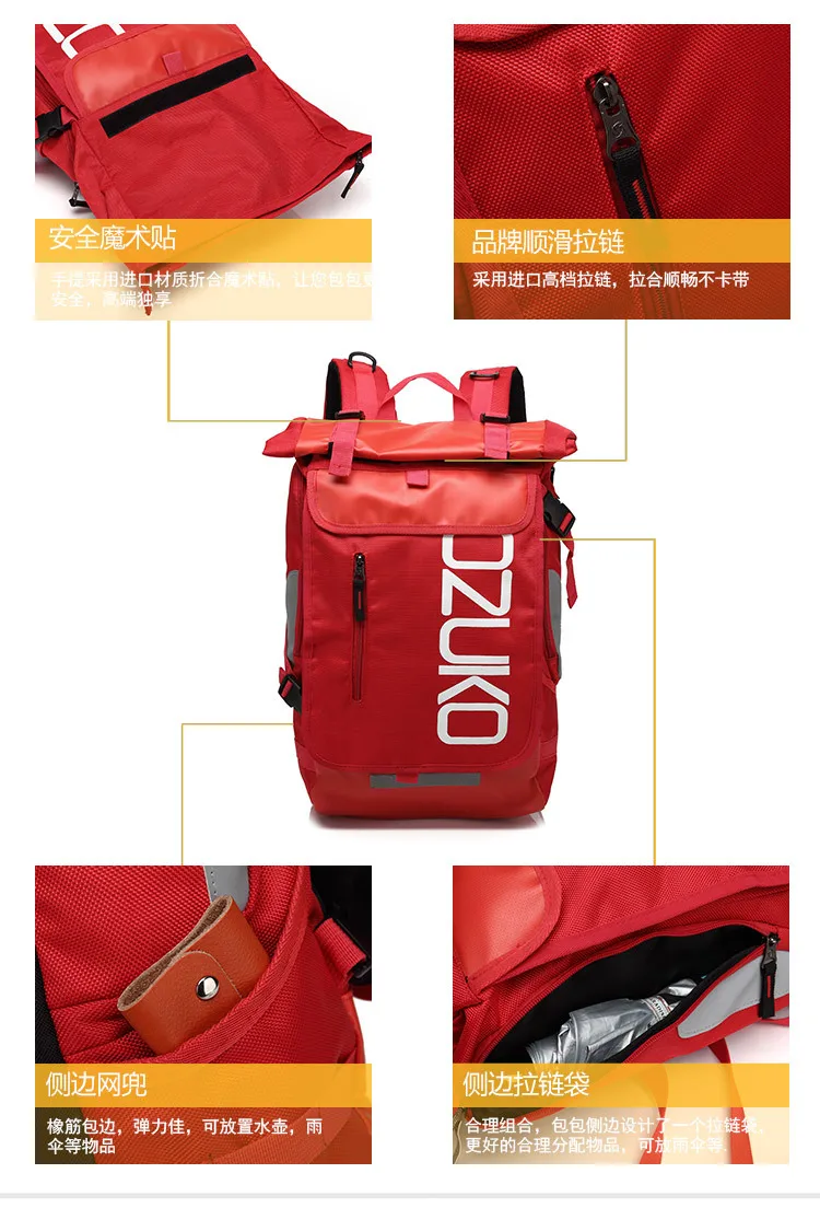 OZUKO Rucksack Männer 15,6 Zoll Laptop Wasserabweisende Schultasche für Teenager Casual Student Rucksäcke Männliche Reise Mochila Mode – Detail 21