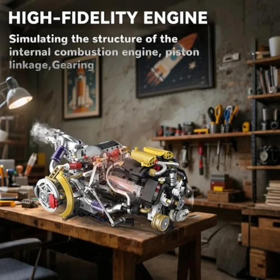 مجموعة أدوات بناء المحرك V8 التي تعمل بتقنية مع محرك التحكم في التطبيق ورذاذ الضوء الهندسة الميكانيكية القابلة للجمع