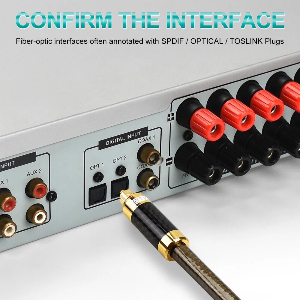 EMK Optical Audio Cable Digital Sound SPDIF Coaxial Cord Toslink Fiber Optic Cable OD8.0