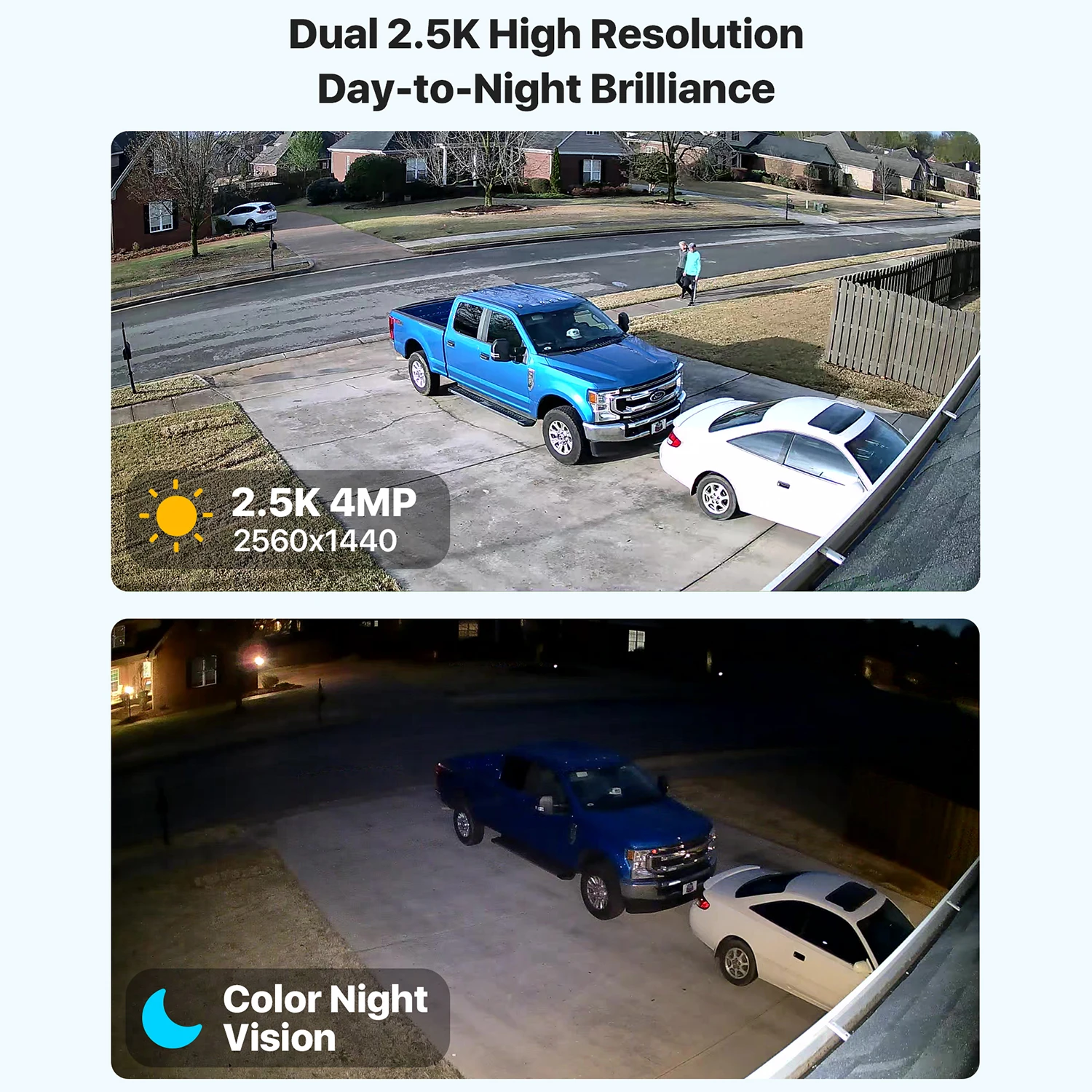 كاميرا ZOSI C298 4K 8MP Dual-Lens(2x4MP) سلكية WiFi PTZ كاميرا مراقبة خارجية بزاوية واسعة 8X تكبير هجين 360 كاميرا مراقبة