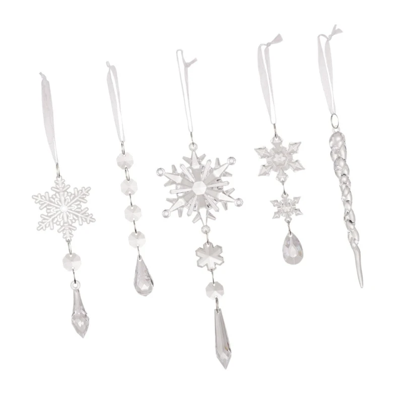 

Premium Acrylic Snowflake Ornament Childproof Shatterproof Design For Celebratory Indoor Decorating