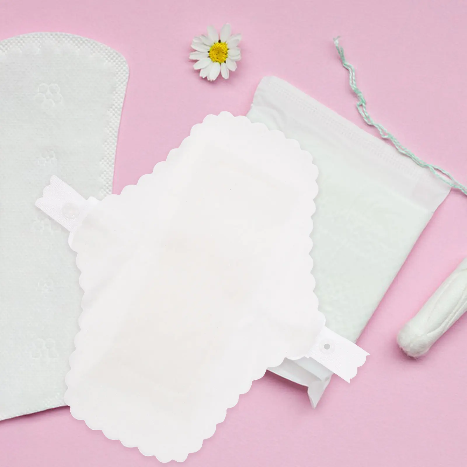 4Pcs Reusable Washable Menstrual Pads Comfortable Sanitary Pads Cotton Absorbent Leakproof for Overnight Use Menstrual Pad Woman