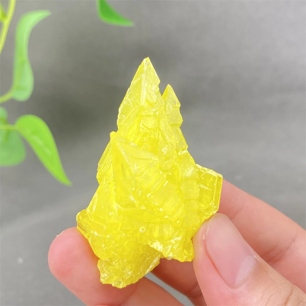 

Burmese Yellow Natural Sulphur Ore Rough Crystal Gem Stone Specimens 100% Natural Collection