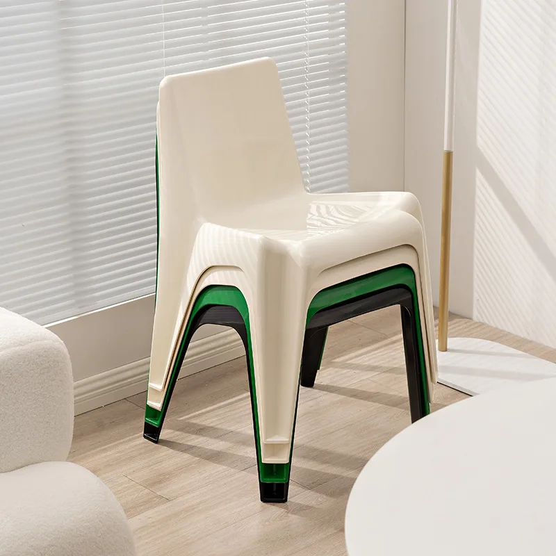 

Stackable plastic dining chair ins wind plastic chair backrest stool medieval cafe milk tea shop restaurant outdoor