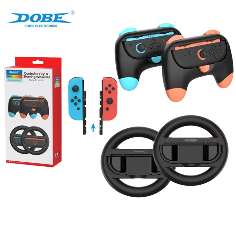 

Круглый гоночный руль для Nintendo Switch2, универсальный держатель для левого и правого контроллеров Switch, простой комплект для удобного захвата.
