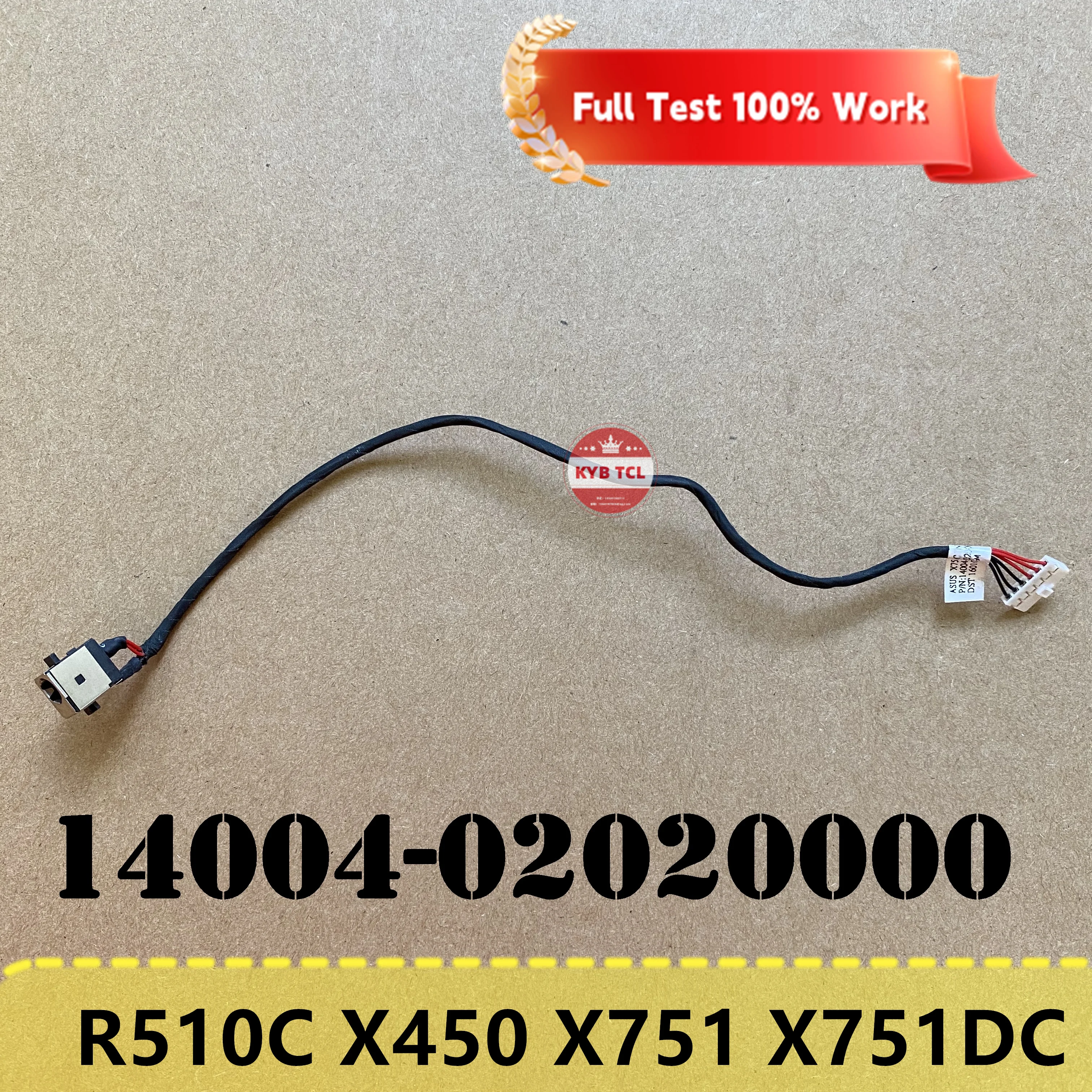 For ASUS F751 R510C X450 X751 X751DC F751LD X552EA X552EA-DH42 X751N Laptop DC in Power Jack w Cable Notebook 14004-02020000