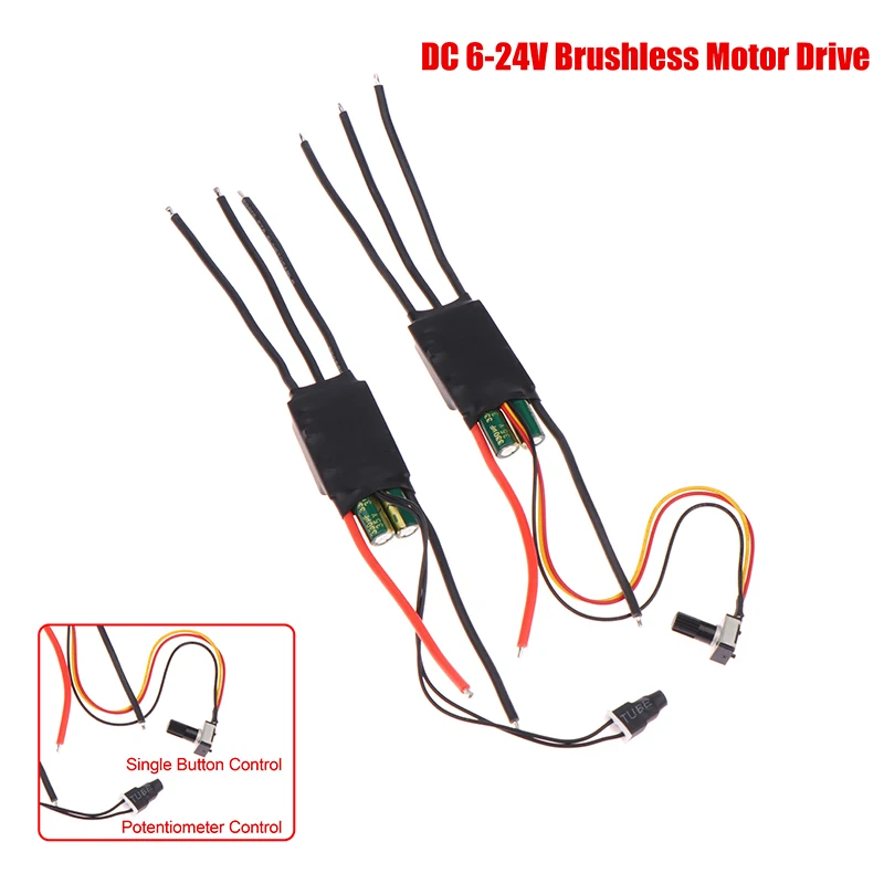 DC 6-24V Brushless Motor Driver 3-phase Brushless DC Drive BLDC Controller Hallless DC Motor Drive Board Speed Controller Module