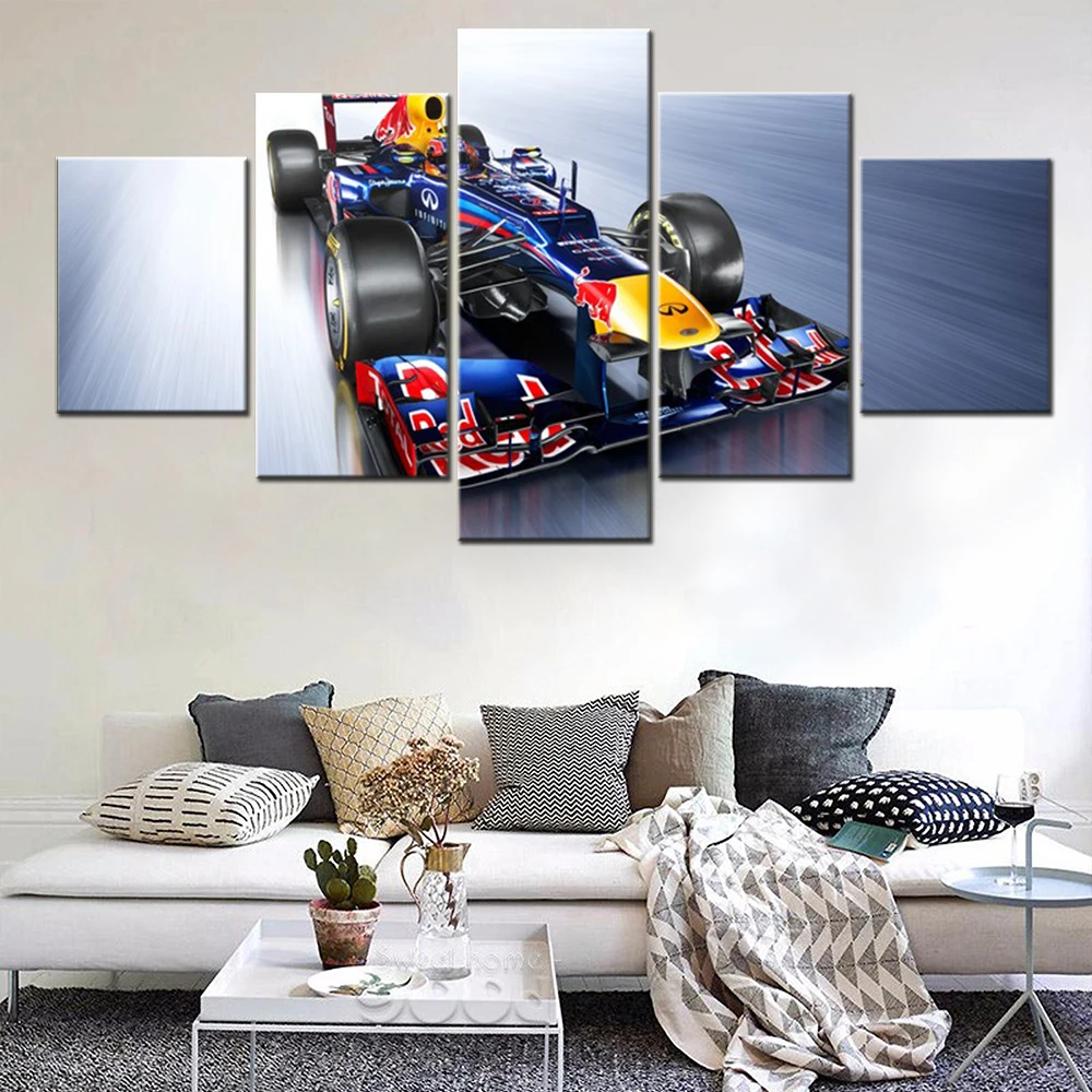 

Canvas Wall Art Poster Painting Cool Racing Car Front Wallpaper Picture Print Home Decor Living Room Artwork Mural 5 Pcs