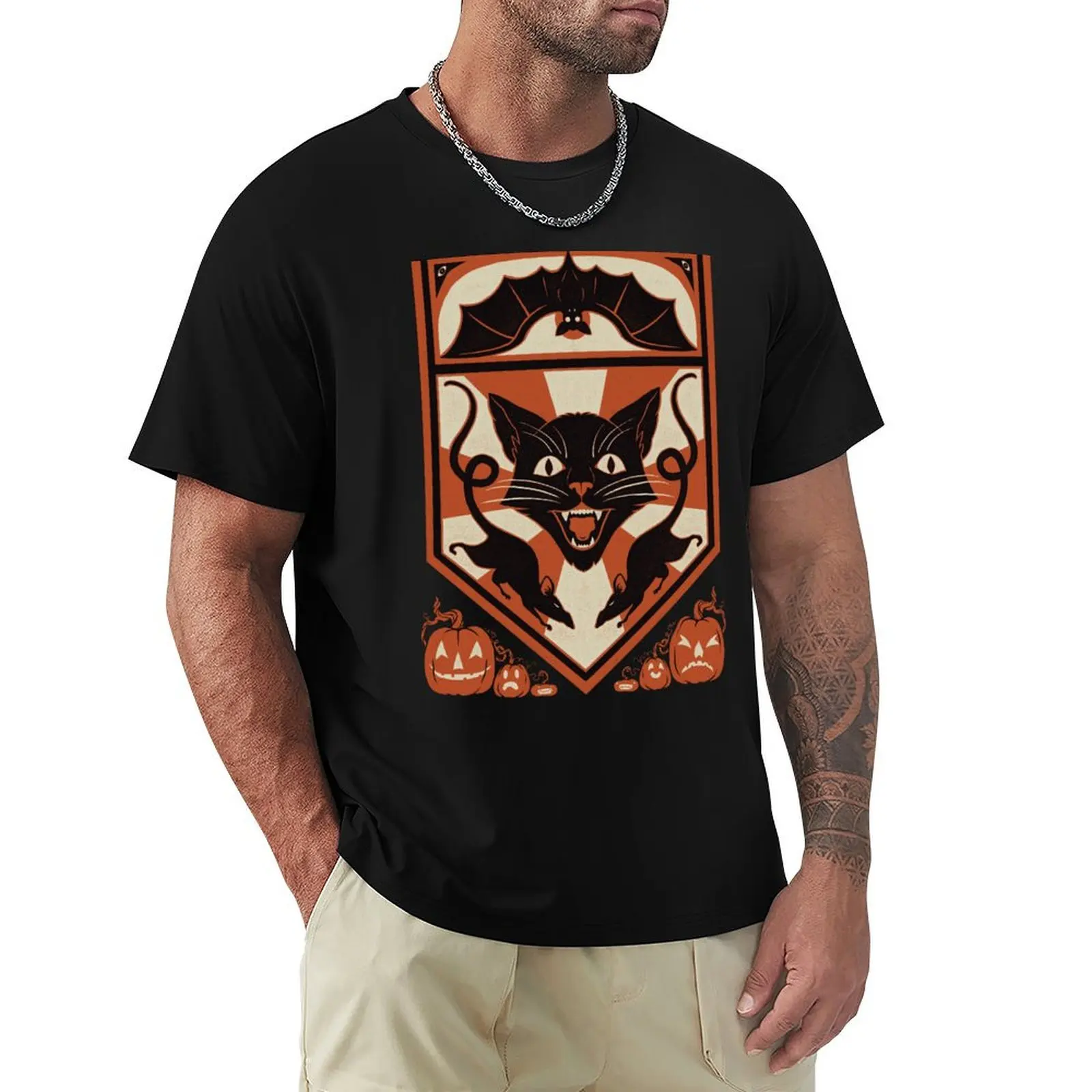 Bats! Cats! Rats! T-Shirt Work Daily Short Sleeve Top