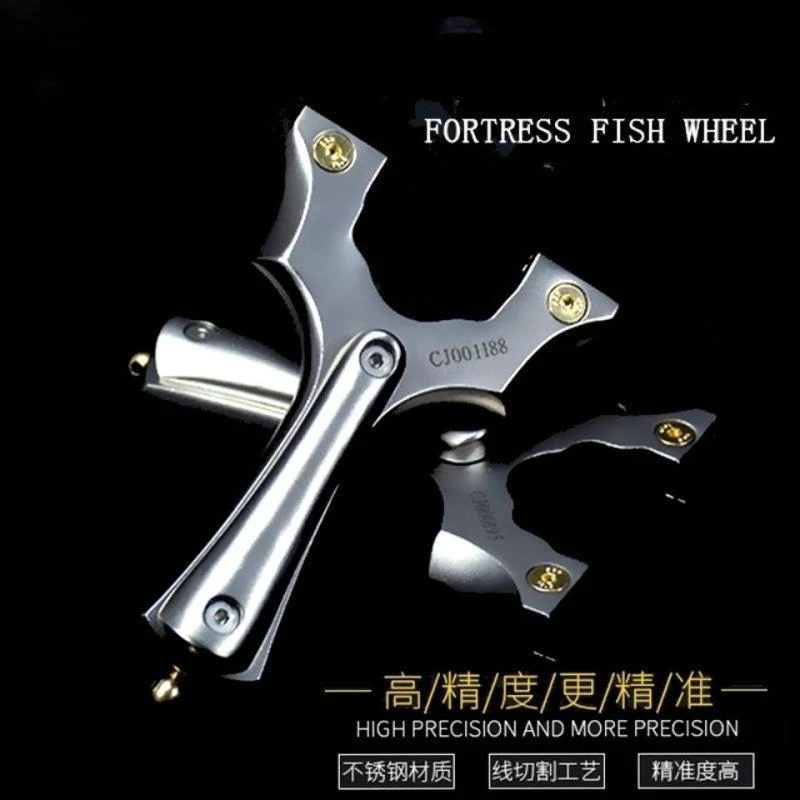 

High-quality Stainless Steel No-binding Fast-pressing Slingshot High-precision Flat Leather Outdoor Hunting Equipment
