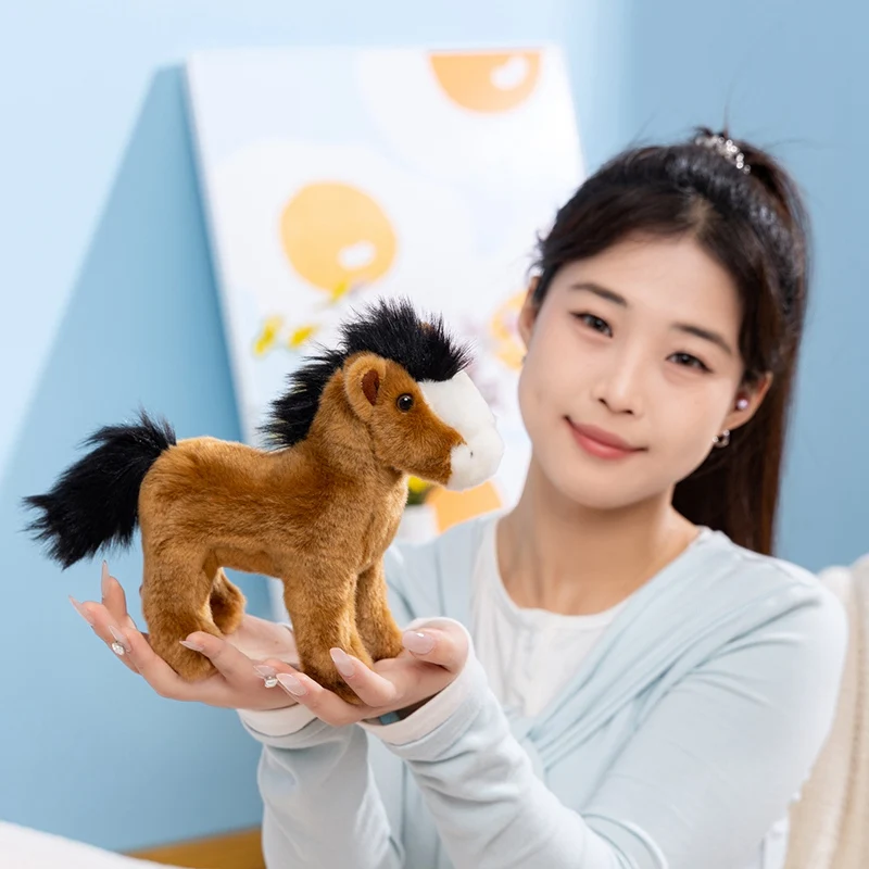 シミュレーション馬ぬいぐるみソフトアニマルドールリアルライフ馬枕子供用クリエイティブ誕生日装飾ギフト