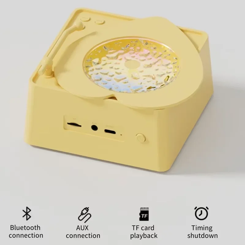 المحمولة موجة ضوء الإسقاط سمّاعات بلوتوث الضوضاء البيضاء RGB مصباح لتهيئة الجو Hifi نظام الصوت اللاسلكية TF بطاقة AUX لاعب
