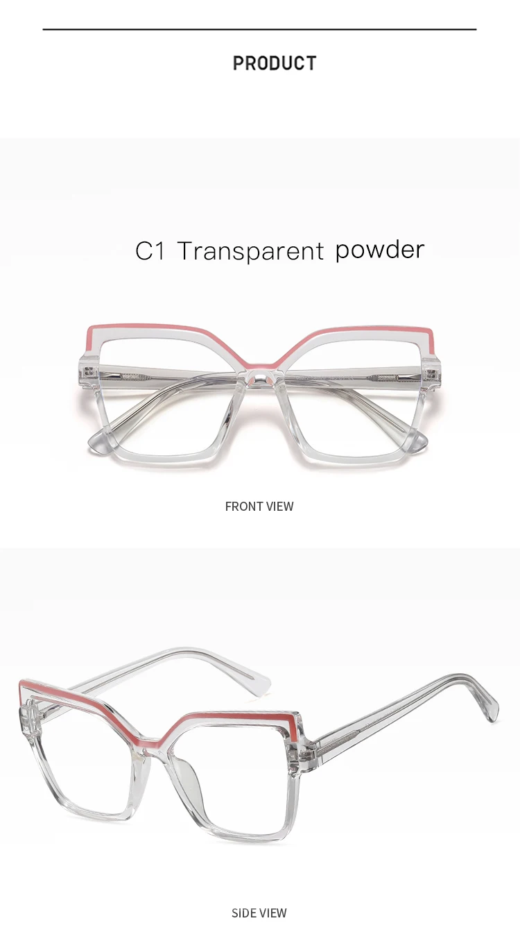Legierung Rahmen Brille Vollrand Brillen Frauen Frühling Scharniere Kurzsichtig Oculos De Grau Brille 95977 – Detail 13