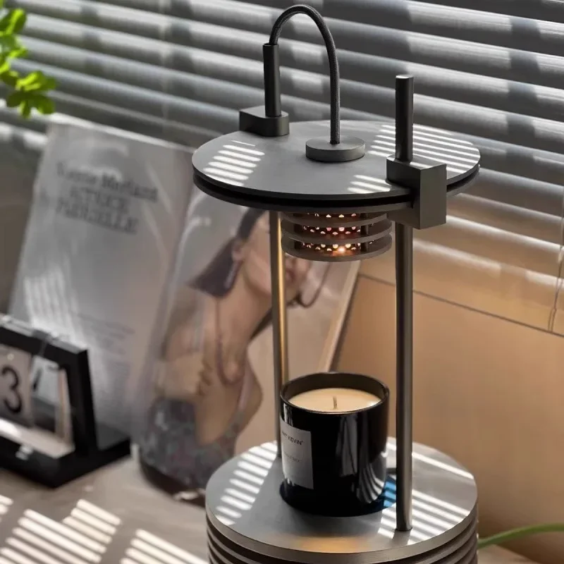 Aromatherapy Melted Wax High-end Decorative Atmosphere Desk Lamp Stainless Steel Bauhaus Bedroom