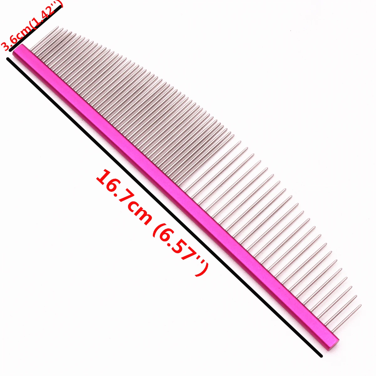 Pet Grooming Combs Aluminum Alloy Brush For Dogs Boundary Knot Massage Cat Hair Cleaning  Pointed tail Combs Crescent Combs