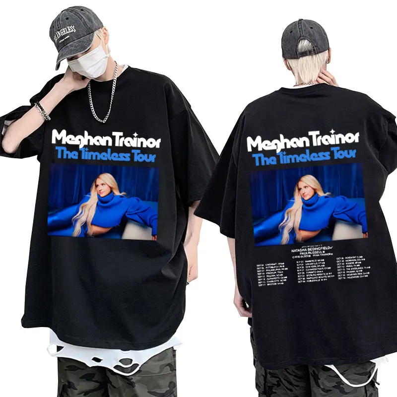 

Meghan Trainor The Timeless Tour 2024 New t shirt Fashion Aesthetic Oversized T-Shirt Men's clothing Vintage short sleeve tops