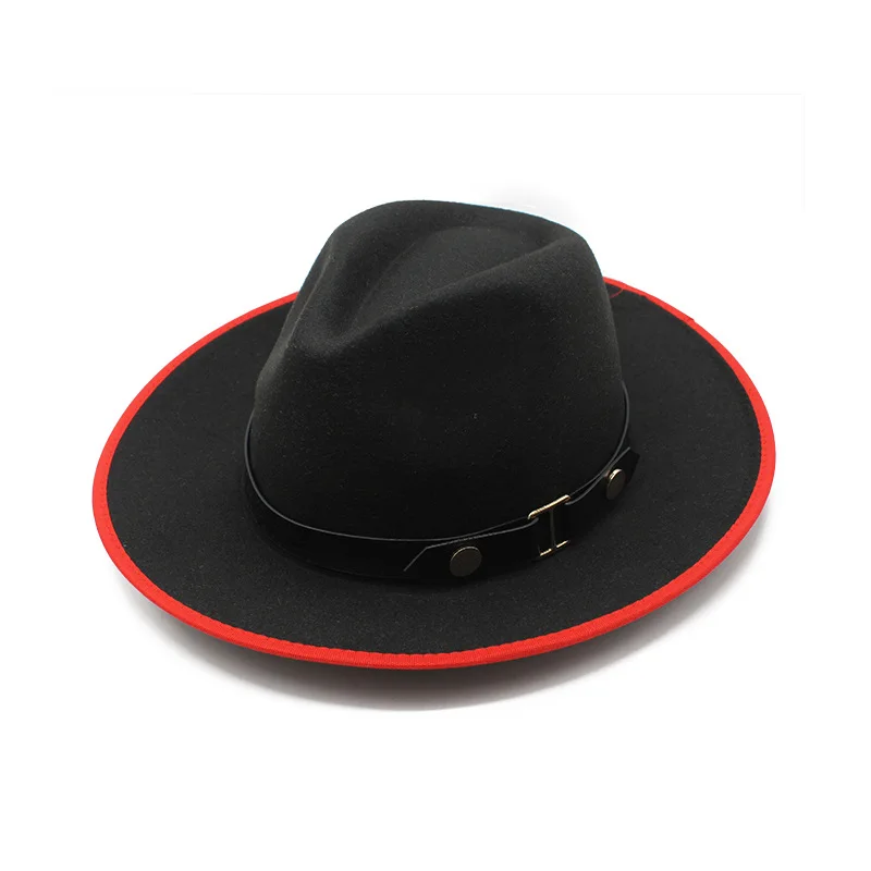 Foreign Trade New Men S And Women S Neutral Style Covered Peach Heart Top Felt Hat British Gentleman Fedora Hat Woolen Hat